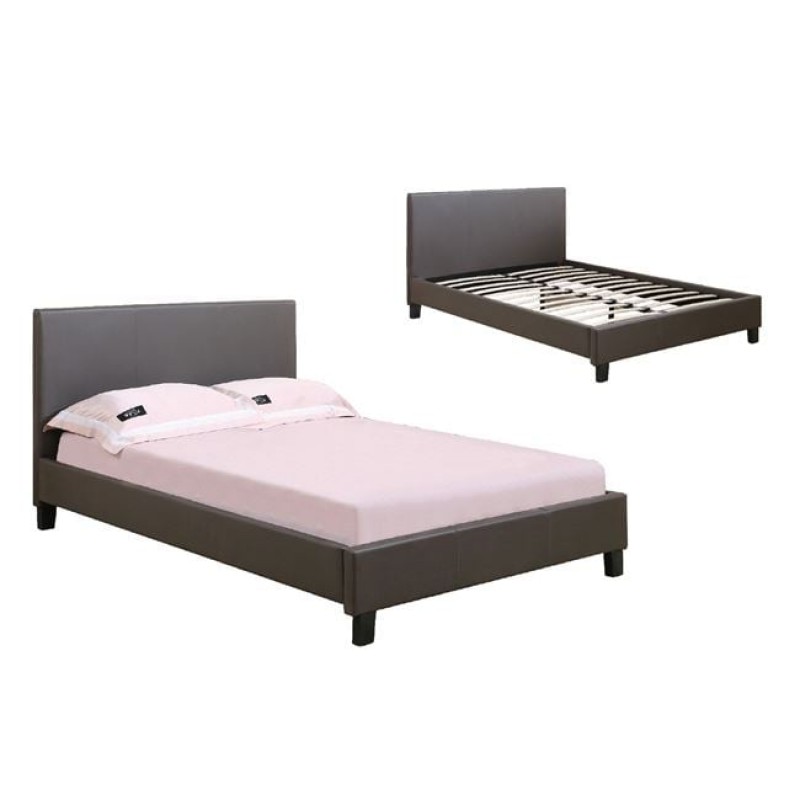 WILTON Κρεβάτι Μονό, για Στρώμα 90x190cm, Pu Σκούρο Καφέ Κωδικός: [Ε-00019622] Ε8060,21