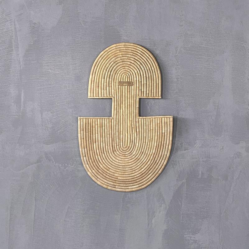 ABSTRACT MASK WALL HANGING MASK NATURAL 2  - 50 × 80 cm  code  304050