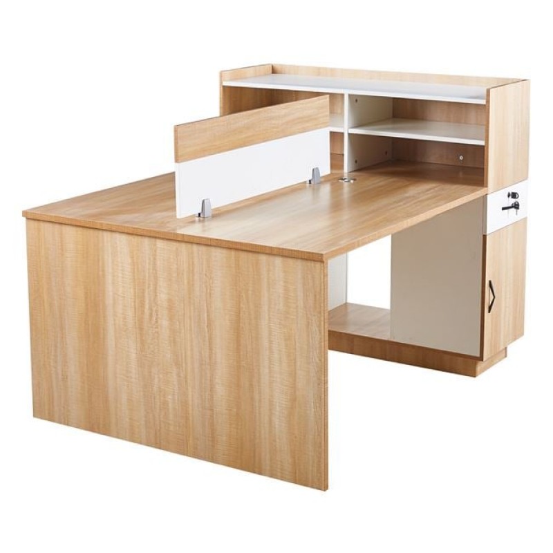 WORKSTATION Γραφείο - Σταθμός Εργασίας 2 Θέσεων, Melamine Απόχρωση Sonoma-Άσπρο Κωδικός: [Ε-00025238] ΕΟ4390