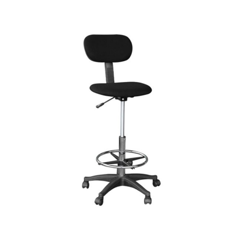 BF404 Σκαμπό Reception-Ταμείου με Πλάτη, Ύφασμα Μαύρο, Ρύθμιση Ύψους, Περιστρεφόμενο Κωδικός: [Ε-00001944] ΕΟ511,7