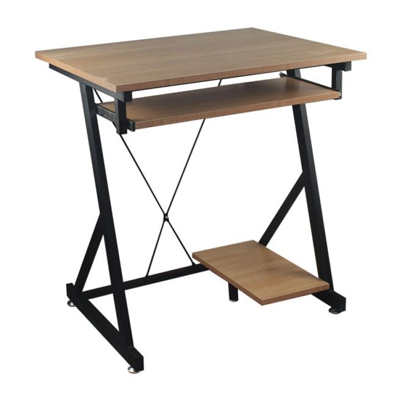 UNIT Γραφείο Η/Υ Μέταλλο Βαφή Μαύρο, Melamine Απόχρωση Sonoma Κωδικός: [Ε-00023498] ΕΟ435,1