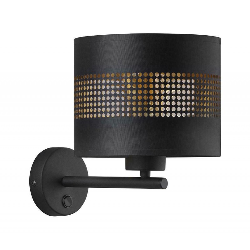 TK Lighting Μοντέρνο Φωτιστικό Τοίχου με Ντουί E27 Μαύρο 20εκ. Κωδικός: 3210