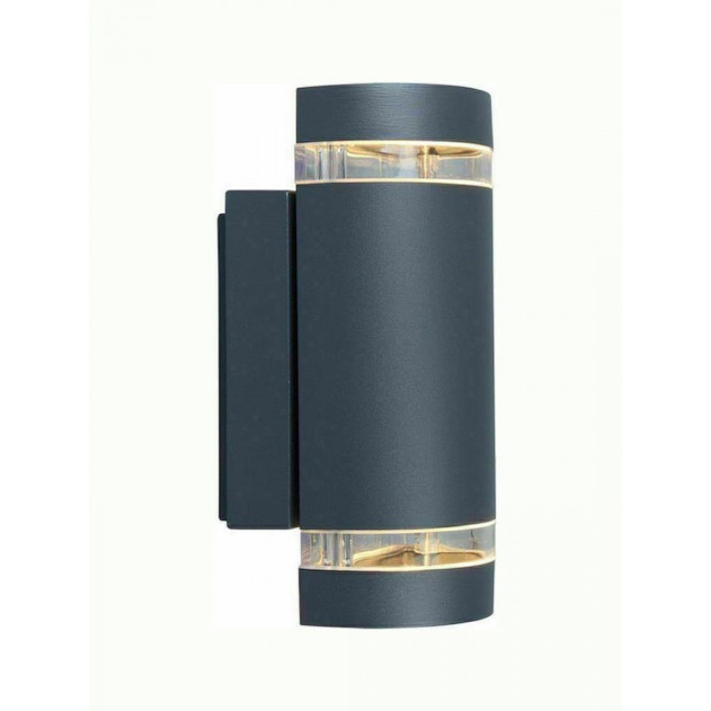 Lutec Focus Επιτοίχια Εξωτερική Πλαφονιέρα GU10 IP44 Διπλής Δέσμης 10.9x11x23.5εκ. Κωδικός: 5604011118