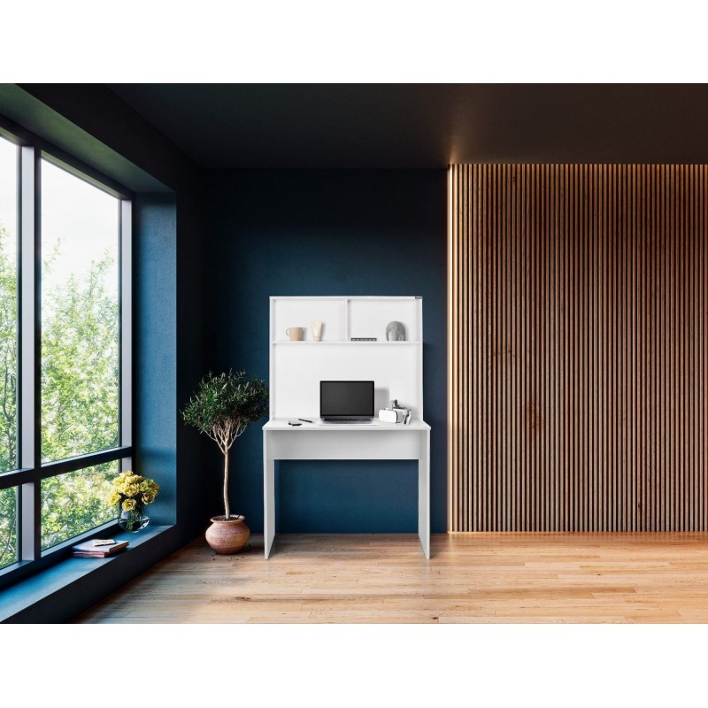 Γραφείο Ron Ξύλινο Λευκό 90x52x148εκ.Κωδικός: FD-CMU190