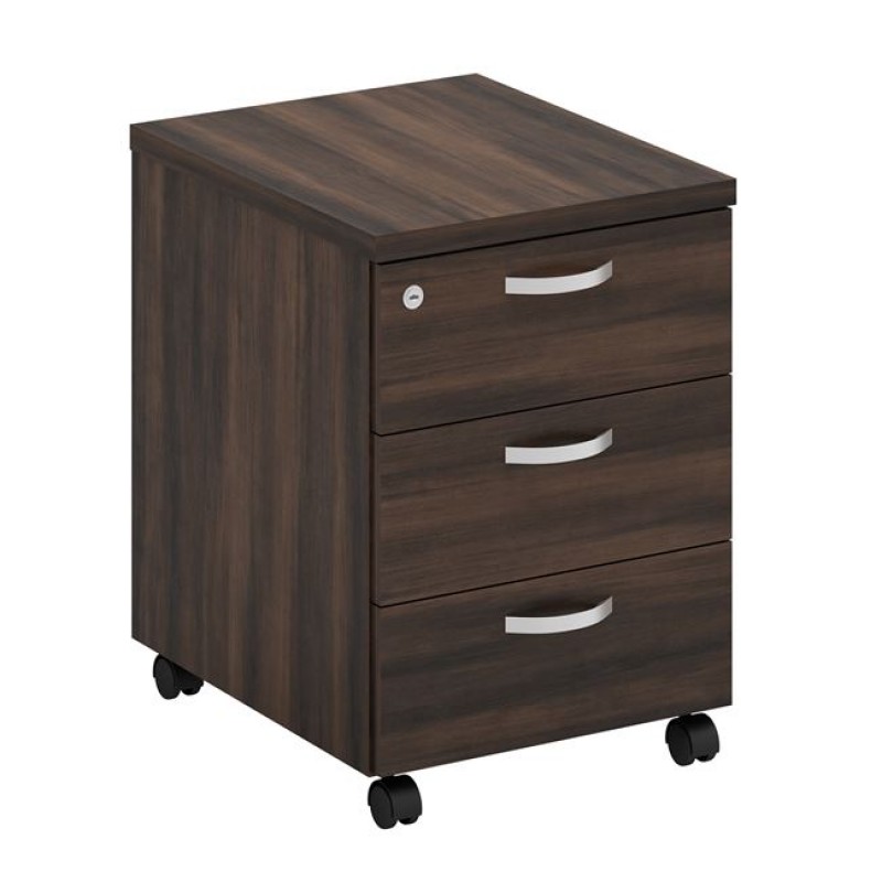 ΣΥΡΤΑΡΙΕΡΑ Τροχήλατη με 3 συρτάρια, Απόχρωση Σκούρο Καρυδί Κωδικός: [Ε-00024388] ΕΟ706,1