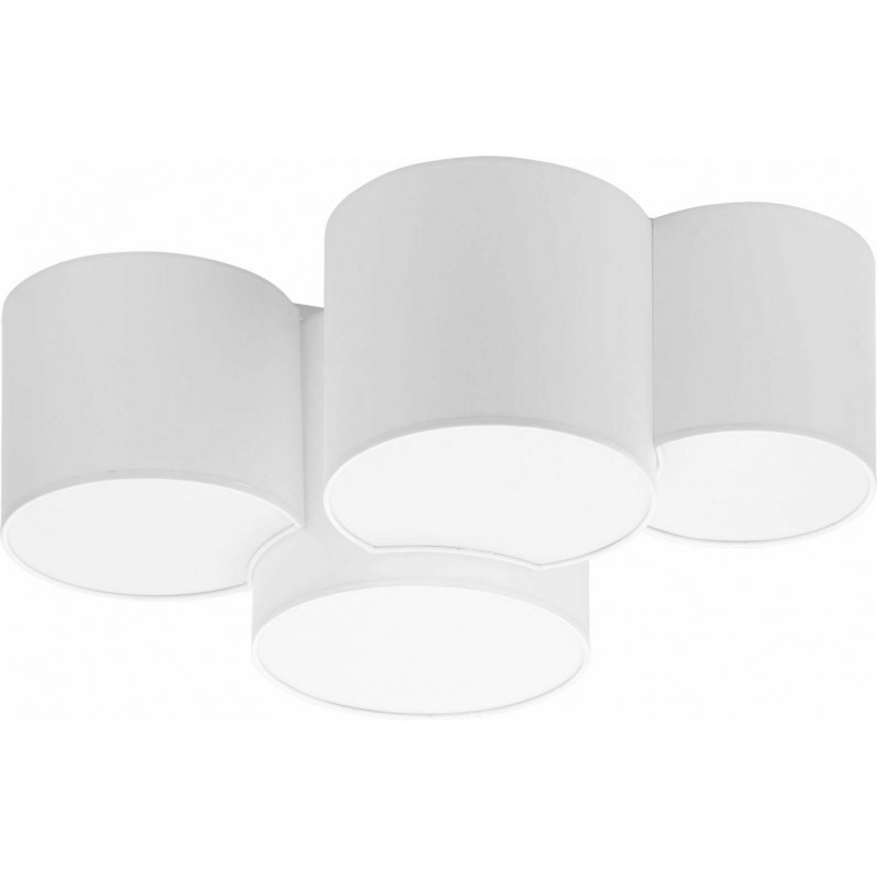 TK Lighting Πλαφονιέρα Οροφής 83εκ. Λευκή με Ντουί E27 3443