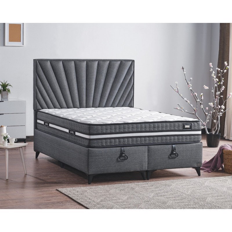 Κρεβάτι Υπέρδιπλο Ξύλινο Με Αποθηκευτικο Χωρο με Αποθηκευτικό Χώρο για Στρώμα 160x200cmΚωδικός: FD-SUNRISE-GR160