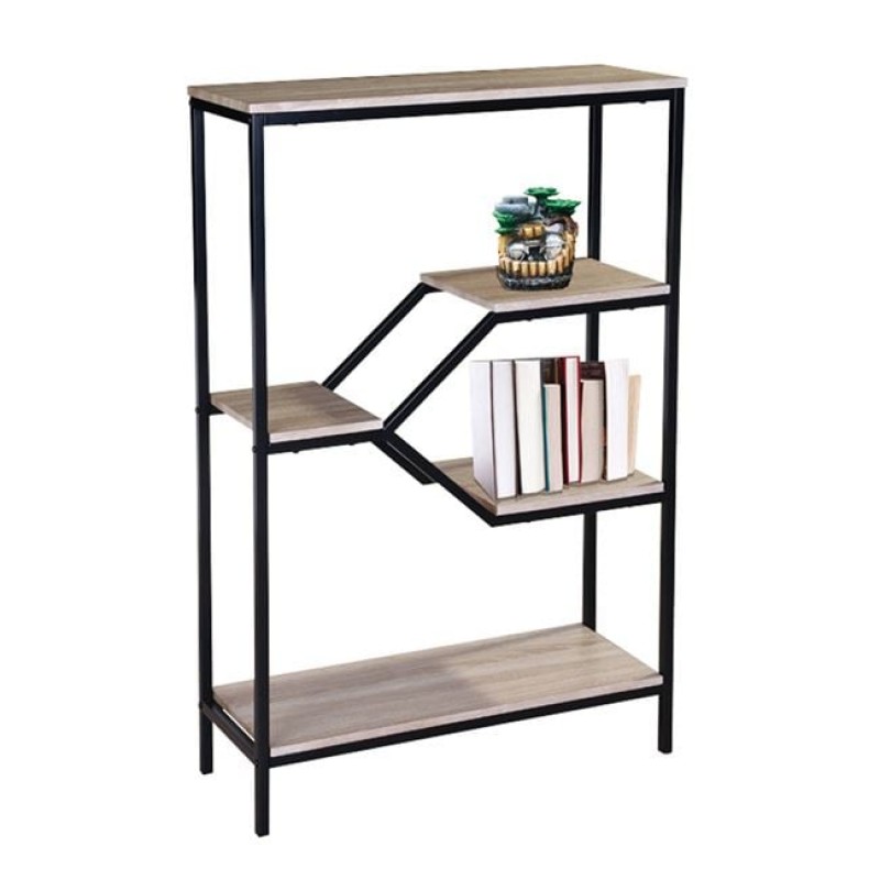 Ραφιέρα Μέταλλο Βαφή Μαύρο, Απόχρωση Sonoma Κωδικός: [Ε-00020872] ΕΟ429