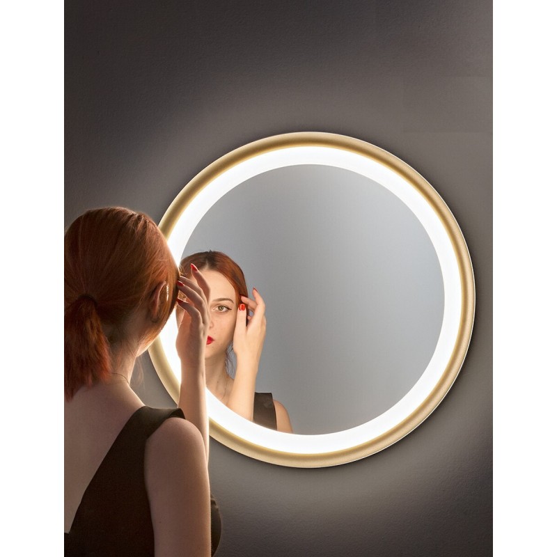 MIRO Φωτιστικό οροφής / τοίχου LED PERENZ 8260 OR LC - χρώμα βουρτσισμένο χρυσό / με καθρέφτη Ø60cm