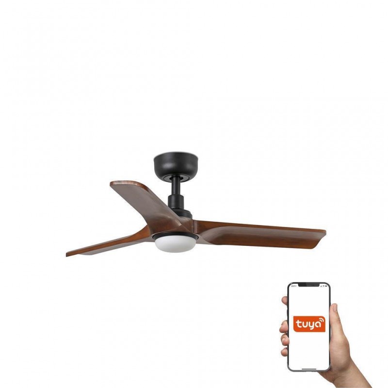 ΑΝΕΜΙΣΤΗΡΑΣ ΟΡΟΦΗΣ HEYWOOD ΜΕ ΦΩΣ LED 10W 3000/4000/6000K Φ.90cm REMOTE + SMART WI-FI Ν. 33806WT-1TW