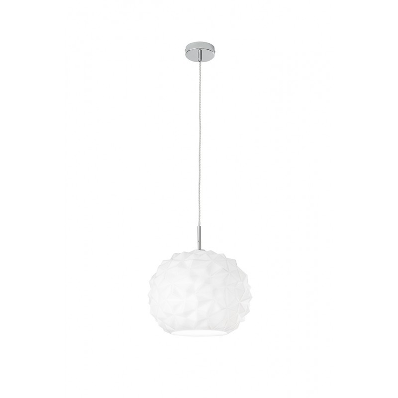 METEORA Κρεμαστό Φωτιστικό γυάλινο PERENZ 6766 B - λευκό Ø 35cm