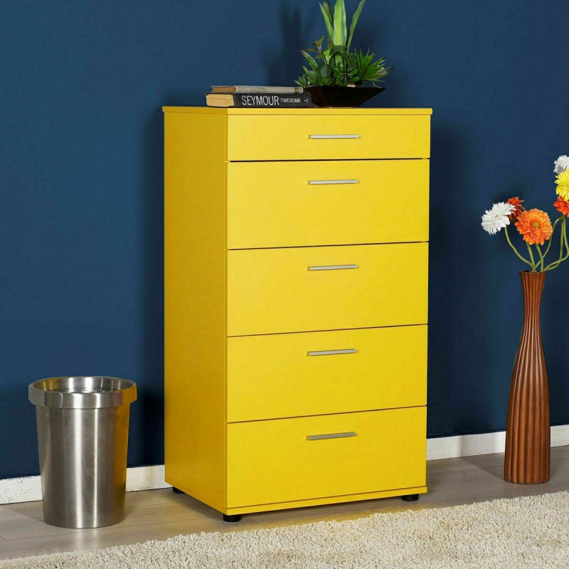 Συρταριέρα Κρεβατοκάμαρας Ξύλινη Side Κίτρινη 60x44x108εκ.Κωδικός: FD-SFN550-ΗΗ