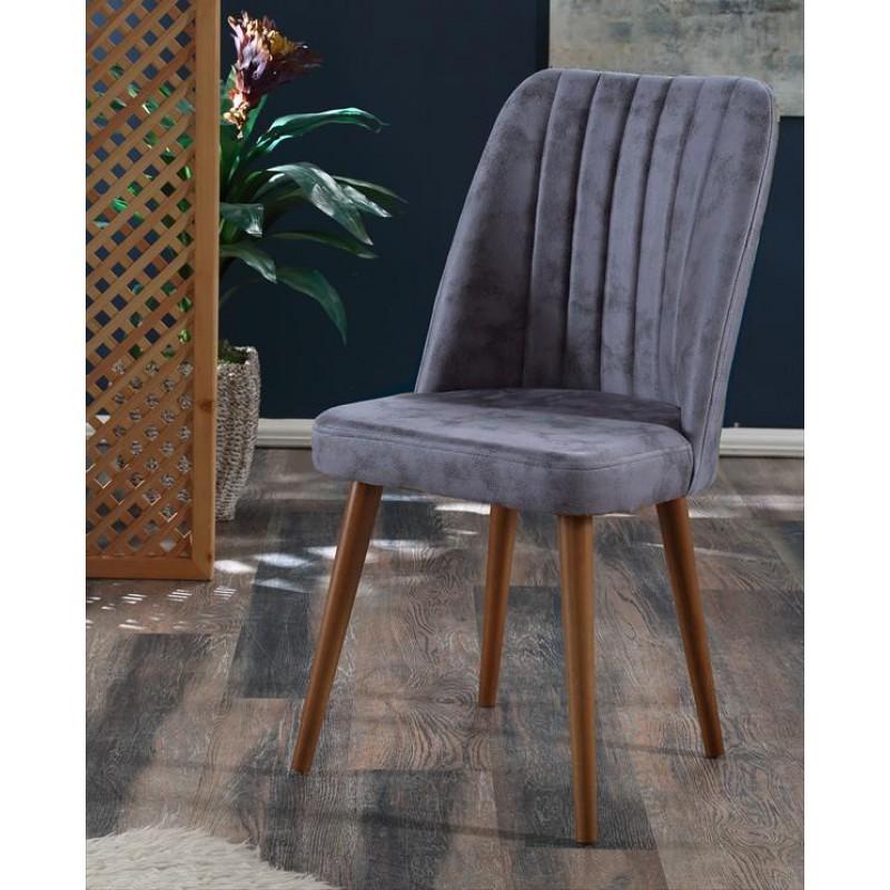 Elite Καρέκλα Τραπεζαρίας με Υφασμάτινη Επένδυση Γκρι 48x46x92εκ.Κωδικός: FD-ELIT