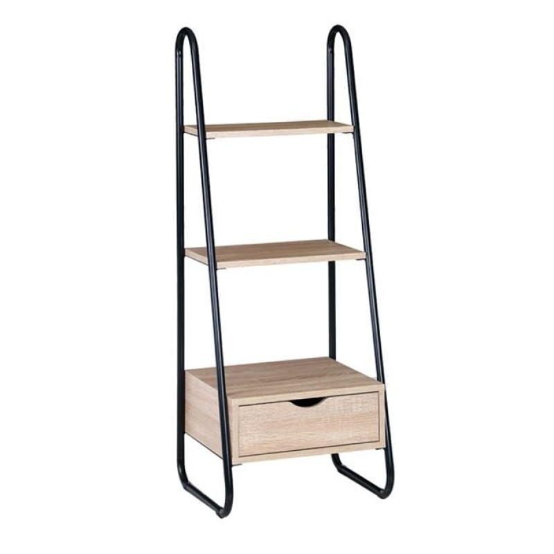 Ραφιέρα Μέταλλο Βαφή Μαύρο, Απόχρωση Σημύδας Κωδικός: [Ε-00020871] ΕΟ428