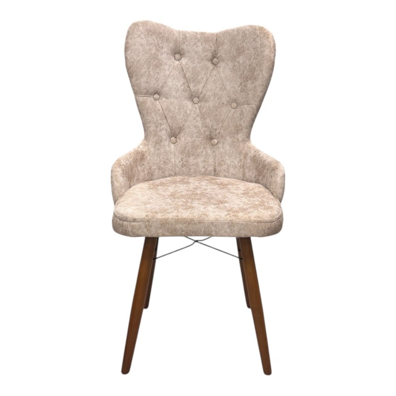 ΚΑΡΕΚΛΑ (QUEEN) ΤΡΑΠΕΖΑΡΙΑΣ ΜΠΕΖ ΜΕ ΞΥΛΙΝΑ ΠΟΔΙΑ Κωδικός προϊόντος: FD-QN-BG