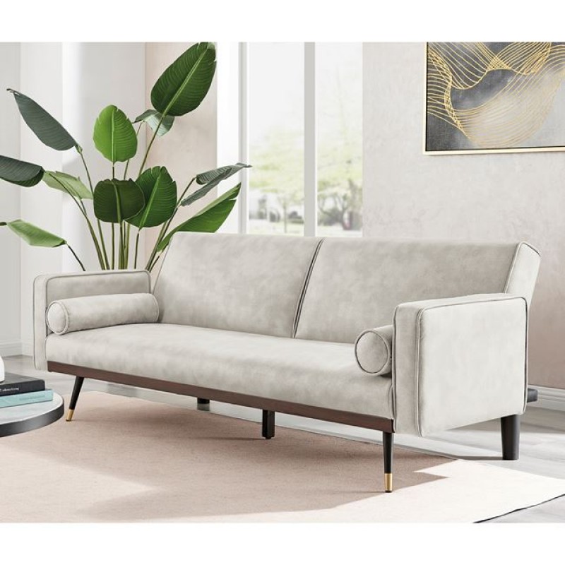 CLICK Καναπές - Κρεβάτι Σαλονιού - Καθιστικού, Ύφασμα Suede Εκρού Κωδικός: [Ε-00024467] Ε9443,2