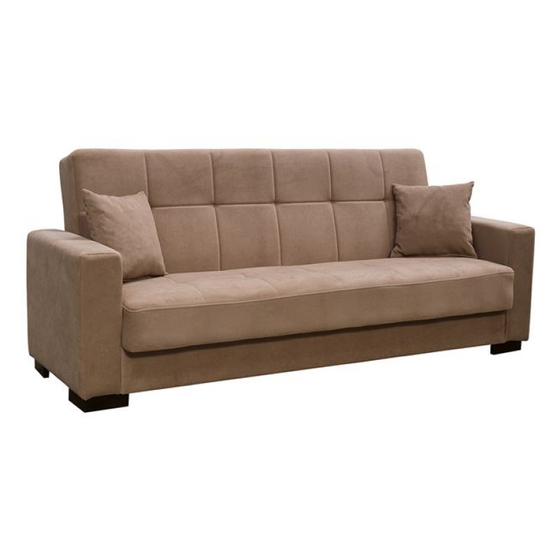 CARSON Καναπές – Κρεβάτι με Αποθηκευτικό Χώρο, 3Θέσιος Ύφασμα Καφέ Κωδικός: [Ε-00025791] Ε9939,1