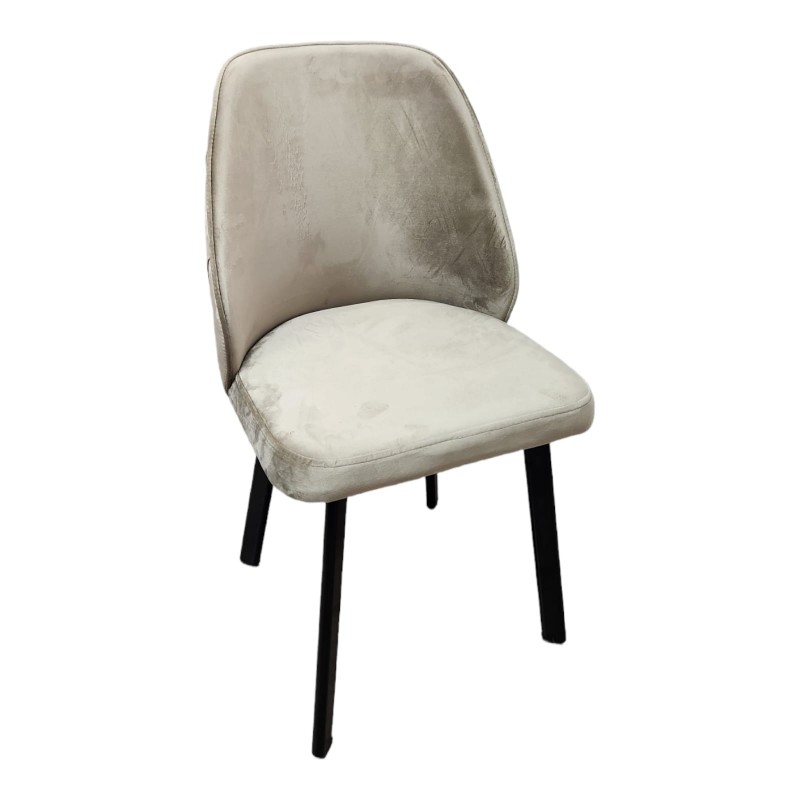 Pearl Καρέκλα Τραπεζαρίας Βελούδινη Μπεζ 49x47x90εκ.Κωδικός: FD-PEARL-BG