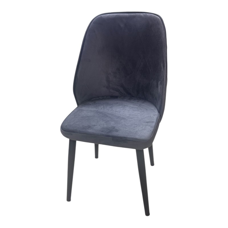 Pearl Καρέκλα Τραπεζαρίας Βελούδινη Γκρι 49x47x90εκ.Κωδικός: FD-PEARL-GR