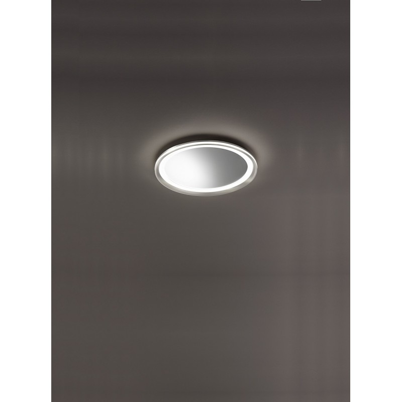 MIRO Φωτιστικό οροφής / τοίχου LED PERENZ 8258 GR LC - χρώμα γκρι τιτανίου / με καθρέφτη Ø40cm