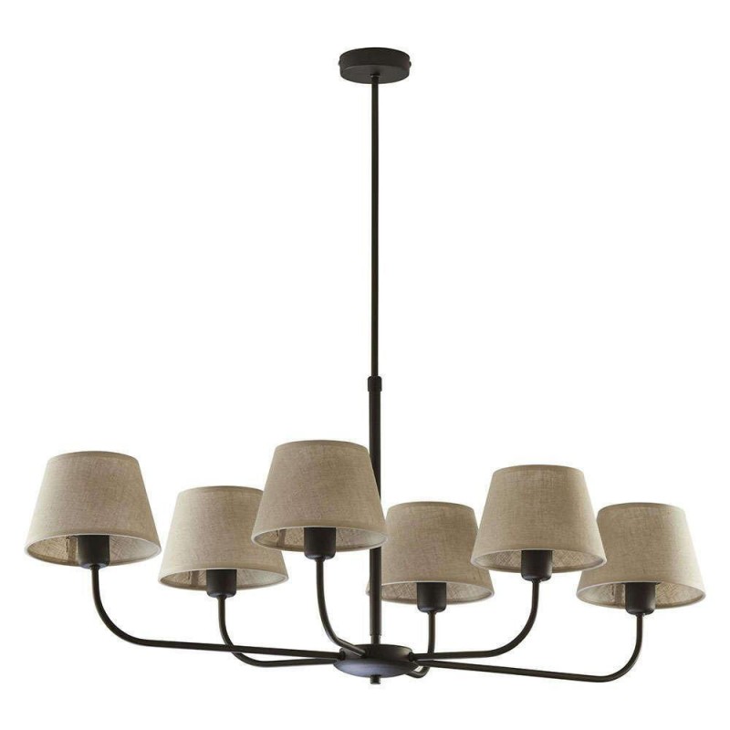 TK Lighting Chicago Πολυέλαιος 6xE27 Ø90cm με Καπέλα Μπεζ 3999 