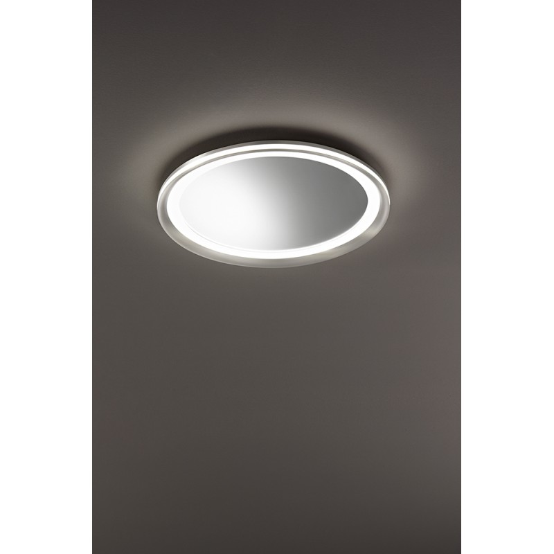 MIRO Φωτιστικό οροφής / τοίχου LED PERENZ 8260 GR LC - χρώμα γκρι τιτανίου / με καθρέφτη Ø60cm