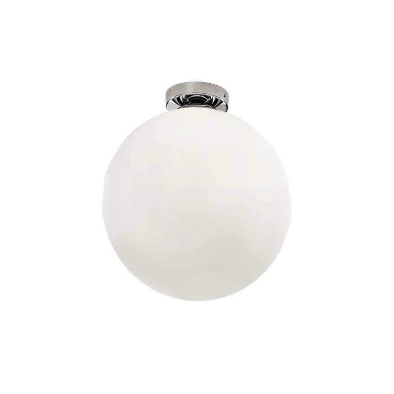 Perenz Πλαφονιέρα Με Γυαλί Λευκό Φ30