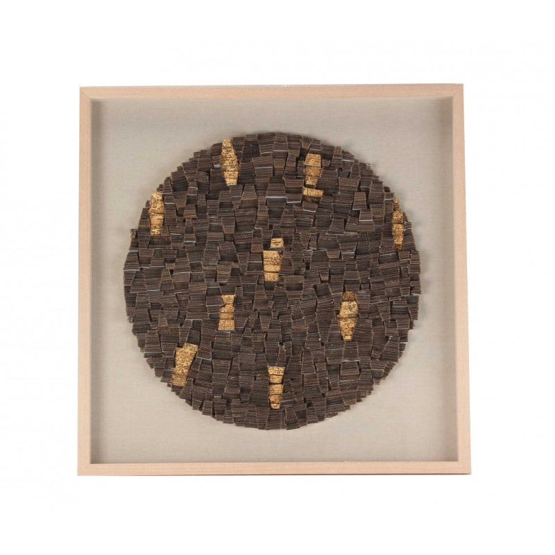 ΠΙΝΑΚΑΣ ΚΥΚΛΟΣ ΚΑΦΕ ΧΡΥΣΟ ’90x90x6′ 0194149