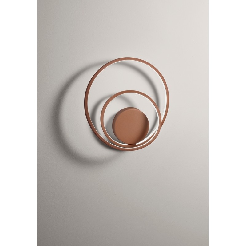 RITMO Φωτιστικό Απλίκα Τοίχου LED PERENZ 6619 E LC -χρώμα κανέλας (καφέ) Ø30cm