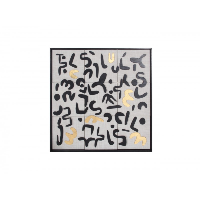 ΠΙΝΑΚΑΣ ΣΧΕΔΙΑ ΜΑΥΡΑ ΧΡΥΣΑ 1 ’60x60x4′ 0194198