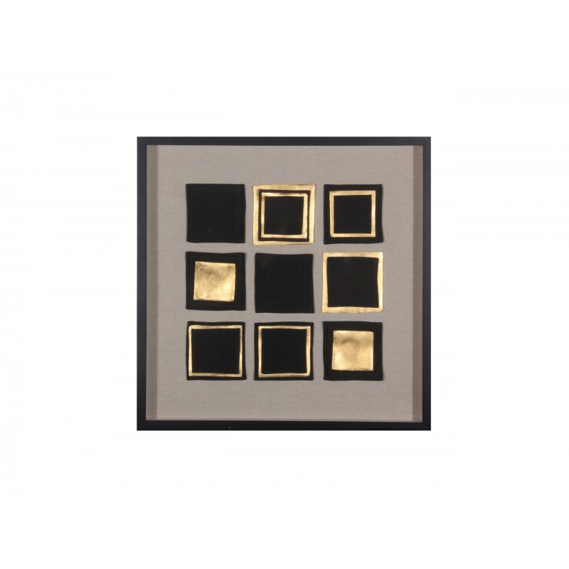 ΠΙΝΑΚΑΣ ΤΕΤΡΑΓΩΝΑ ΜΑΥΡΑ ΧΡΥΣΑ ’80x80x6′ 0194209