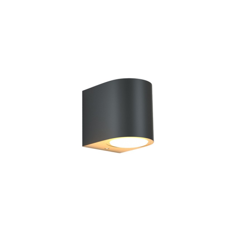it-Lighting Powell 1xGU10 Outdoor Up or Down Wall Lamp Anthracite D:9cmx8cm (80200244)