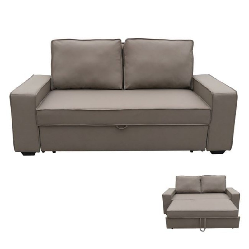 ALISON Καναπές - Κρεβάτι Σαλονιού - Καθιστικού, Pu-Nabuk Καφέ Mocha Κωδικός: [Ε-00018044] Ε996,1