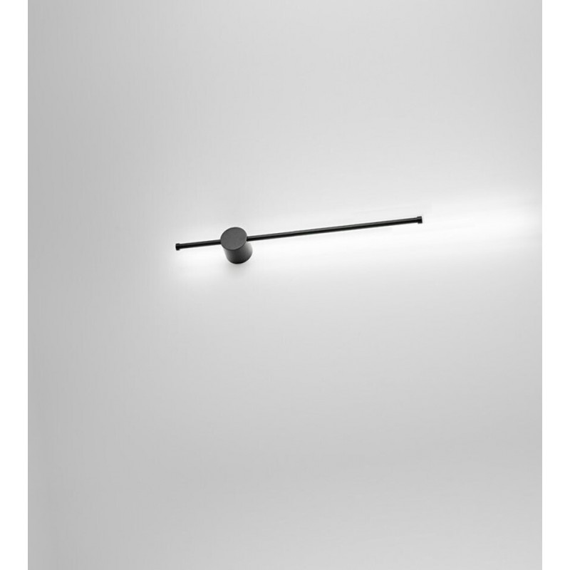 CLOCK Φωτιστικό Απλίκα Τοίχου LED PERENZ 8184 N LC- μαύρο ματ L65cm