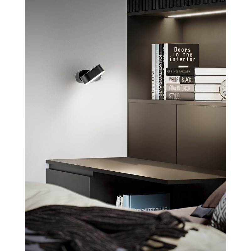 CANDY Απλίκα Τοίχου 6922 N LC μαύρο PERENZ 11 x 5.5 x 10 cm LED 6W 440 lm 3000°K IP54