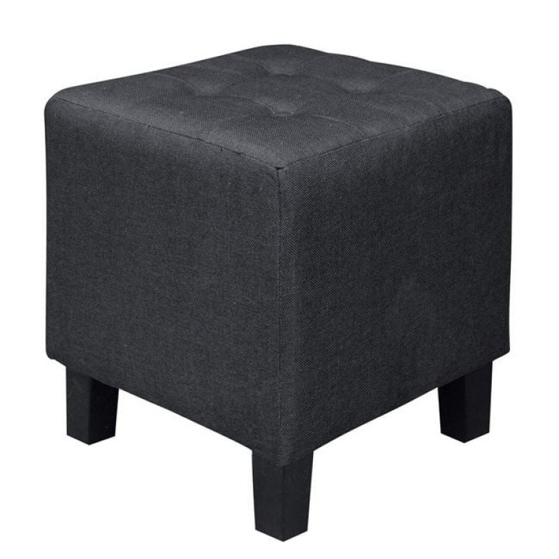 MEDEA Σκαμπό Βοηθητικό, Ύφασμα Μαύρο Κωδικός: [Ε-00013825] Ε7042,1