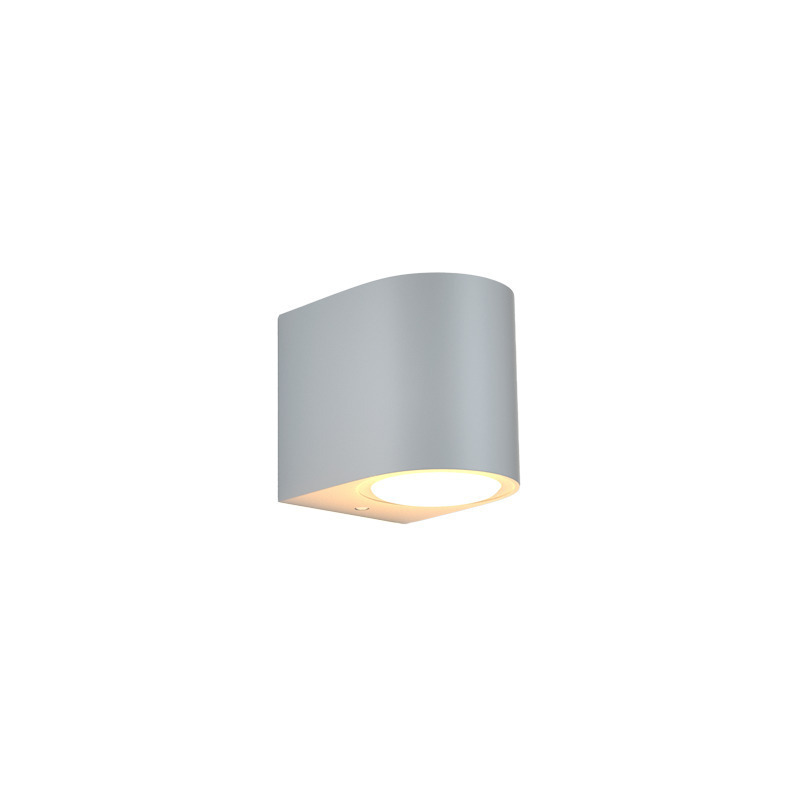 it-Lighting Powell 1xGU10 Outdoor Up or Down Wall Lamp Grey D:9cmx8cm (80200234)