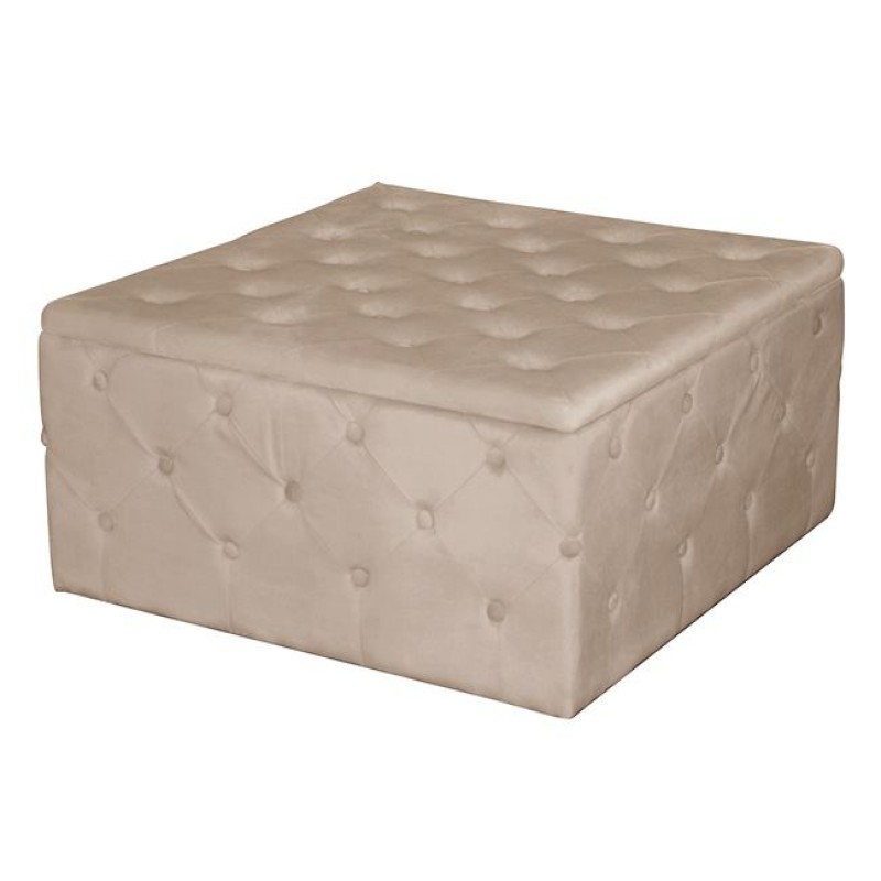 TIBOR Σκαμπό Αποθηκευτικό, Ύφασμα Velure Απόχρωση Cappuccino Κωδικός: [Ε-00024986] Ε7026,1