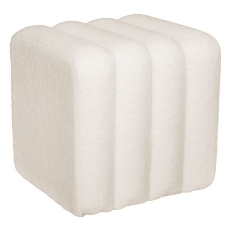 TOGO Σκαμπό Βοηθητικό, Teddy Ύφασμα Εκρού Κωδικός: [Ε-00024984] Ε7038,1