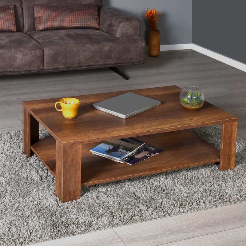 Ορθογώνιο Τραπεζάκι Σαλονιού Motown Ξύλινο Καφέ Μ110xΠ65xΥ35εκ.Κωδικός: FD-SHP695-OO