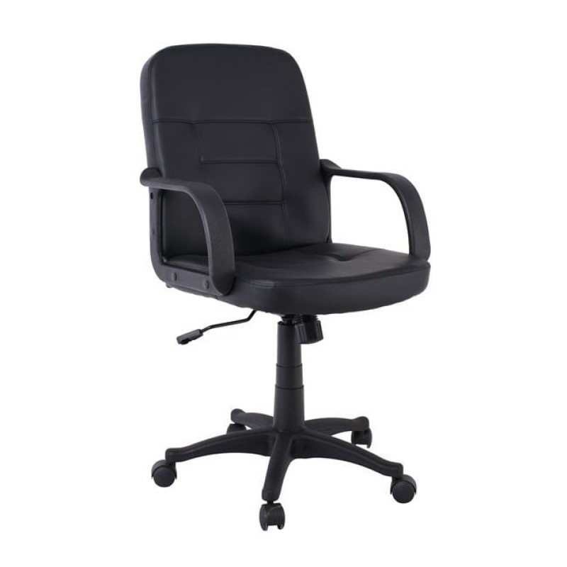 BF1300 Πολυθρόνα Γραφείου PU Μαύρο Κωδικός: [Ε-00017046] ΕΟ532