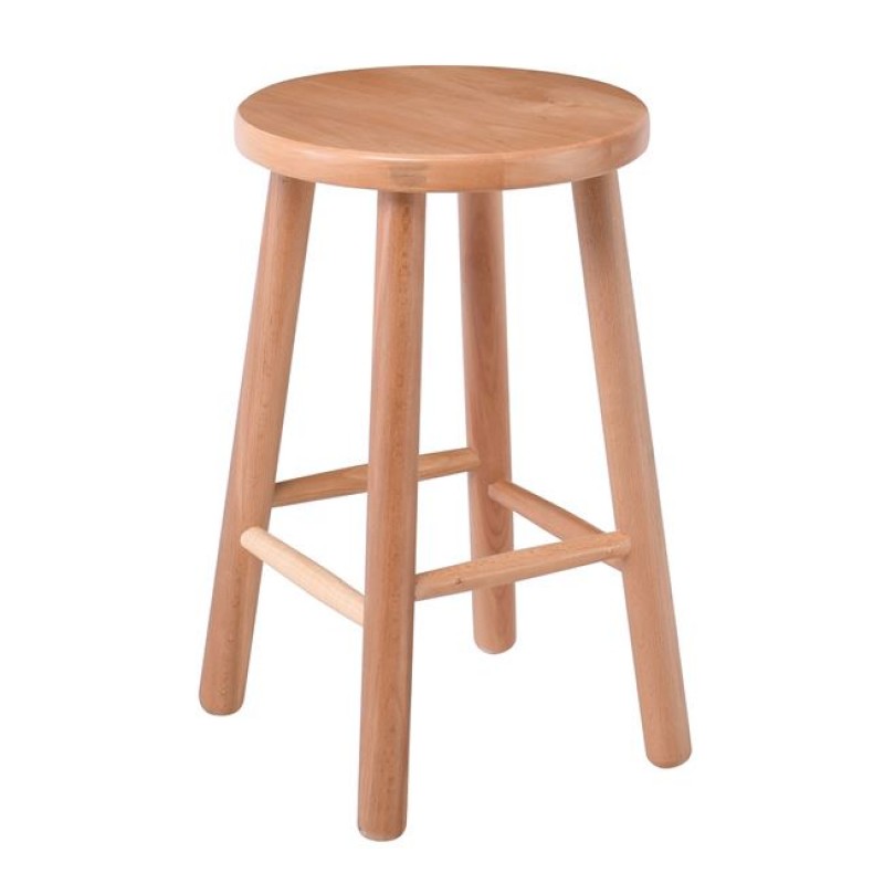 ΟΞΙΑ Σκαμπό Βοηθητικό Στρογγυλό, Λούστρο Φυσικό Κωδικός: [Ε-00000735] Ε450,1