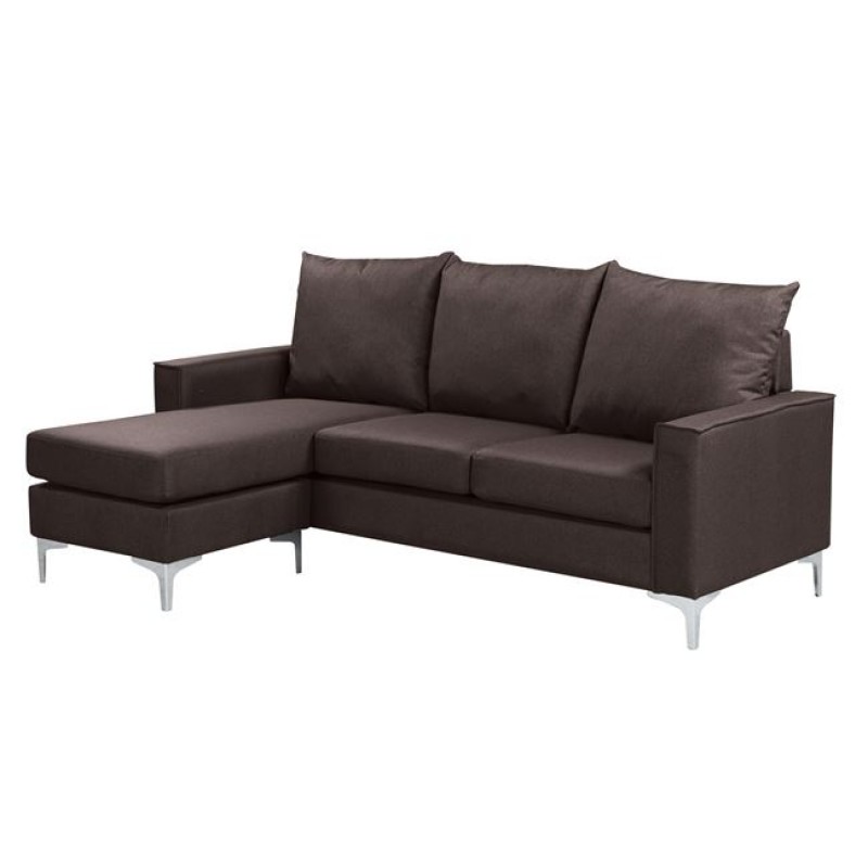 AVANT Καναπές Σαλονιού Καθιστικού Γωνία Αναστρέψιμος Ύφασμα Καφέ Κωδικός: [Ε-00020719] Ε9684,2