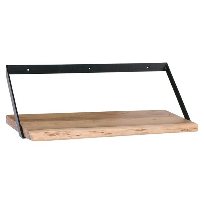 WALL-2 Ράφι Τοίχου Μέταλλο Βαφή Μαύρο, Ξύλο Ακακία Φυσικό Κωδικός: [Ε-00021256] ΕΑ7072,2