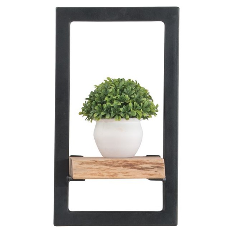 LIZARD Frame Ράφι Μέταλλο Βαφή Μαύρο, Ξύλο Ακακία Φυσικό Κωδικός: [Ε-00021252] ΕΑ7070,3