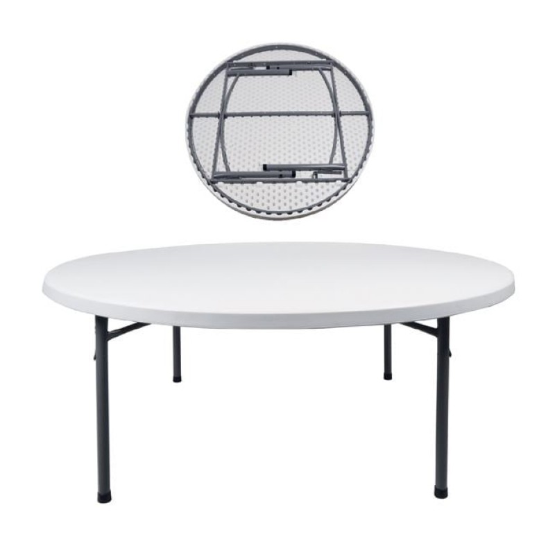 BLOW Τραπέζι Συνεδρίου - Catering Πτυσσόμενο, Μέταλλο Βαφή Γκρι, HDPE Άσπρο 55mm Κωδικός: [Ε-00012168] ΕΟ175