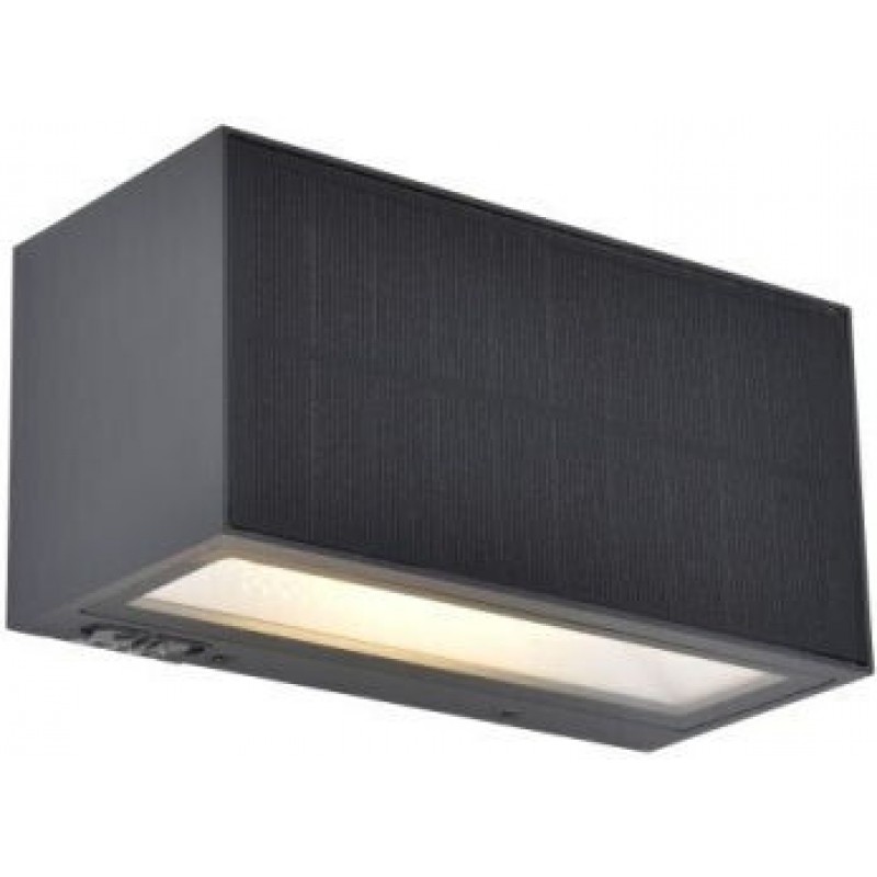 Lutec Επιτοίχιο Ηλιακό Φωτιστικό 10W 900lm με Θερμό Λευκό Φως 3000K IP44 18x8x8.9εκ.