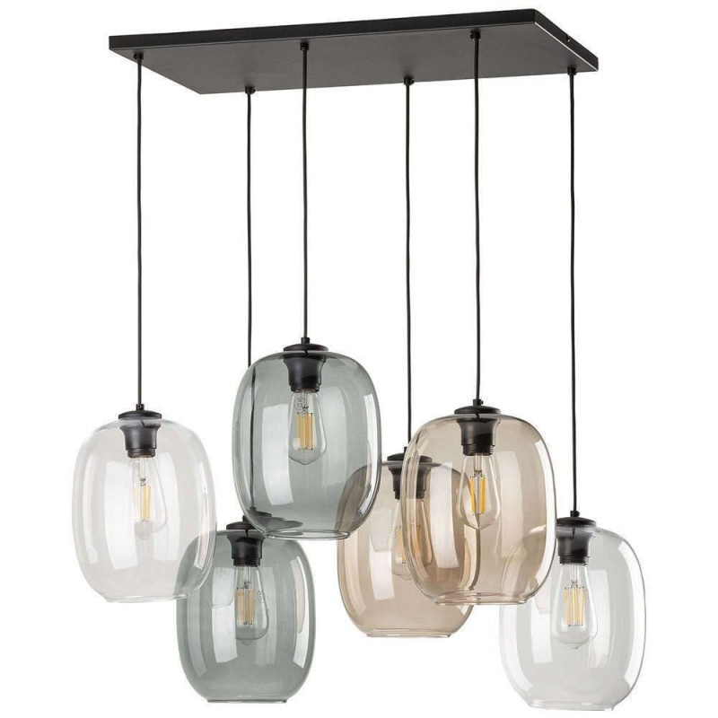 TK Lighting Κρεμαστό Φωτιστικό Πολύχρωμο για 6 Λαμπτήρες E27 70x130x40εκ. 5974