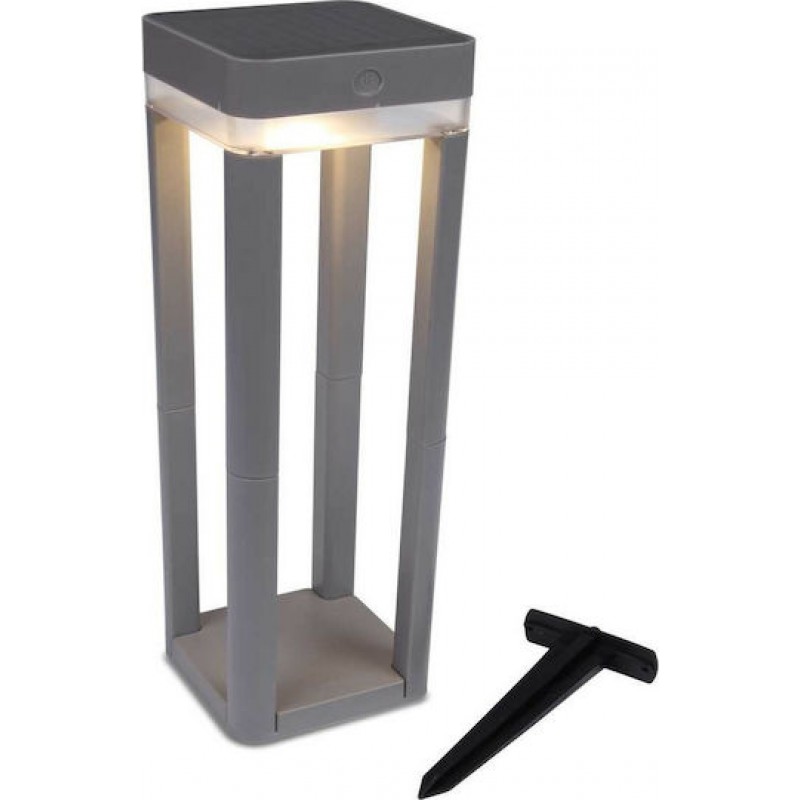 Lutec Cube Ηλιακό Φωτιστικό Δαπέδου 1W 100lm Θερμό Λευκό 3000K με Φωτοκύτταρο IP44 45x12x12εκ.