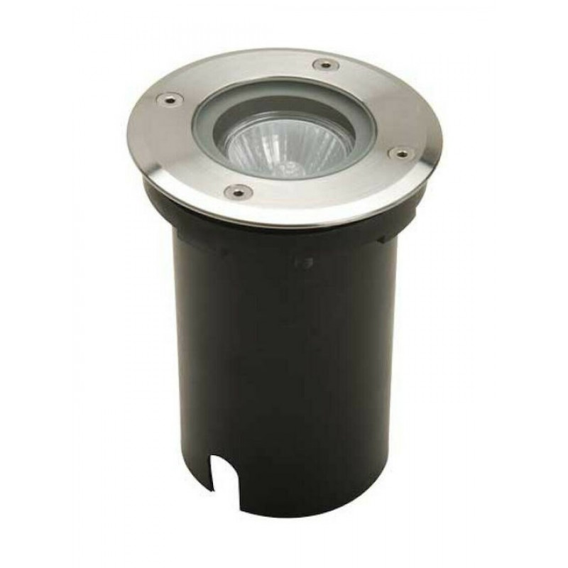 Lutec Berlin Σποτ Δαπέδου IP67 για Ντουί GU10 Ασημί